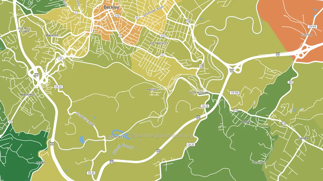 25911, WV block-group voter-turnout map