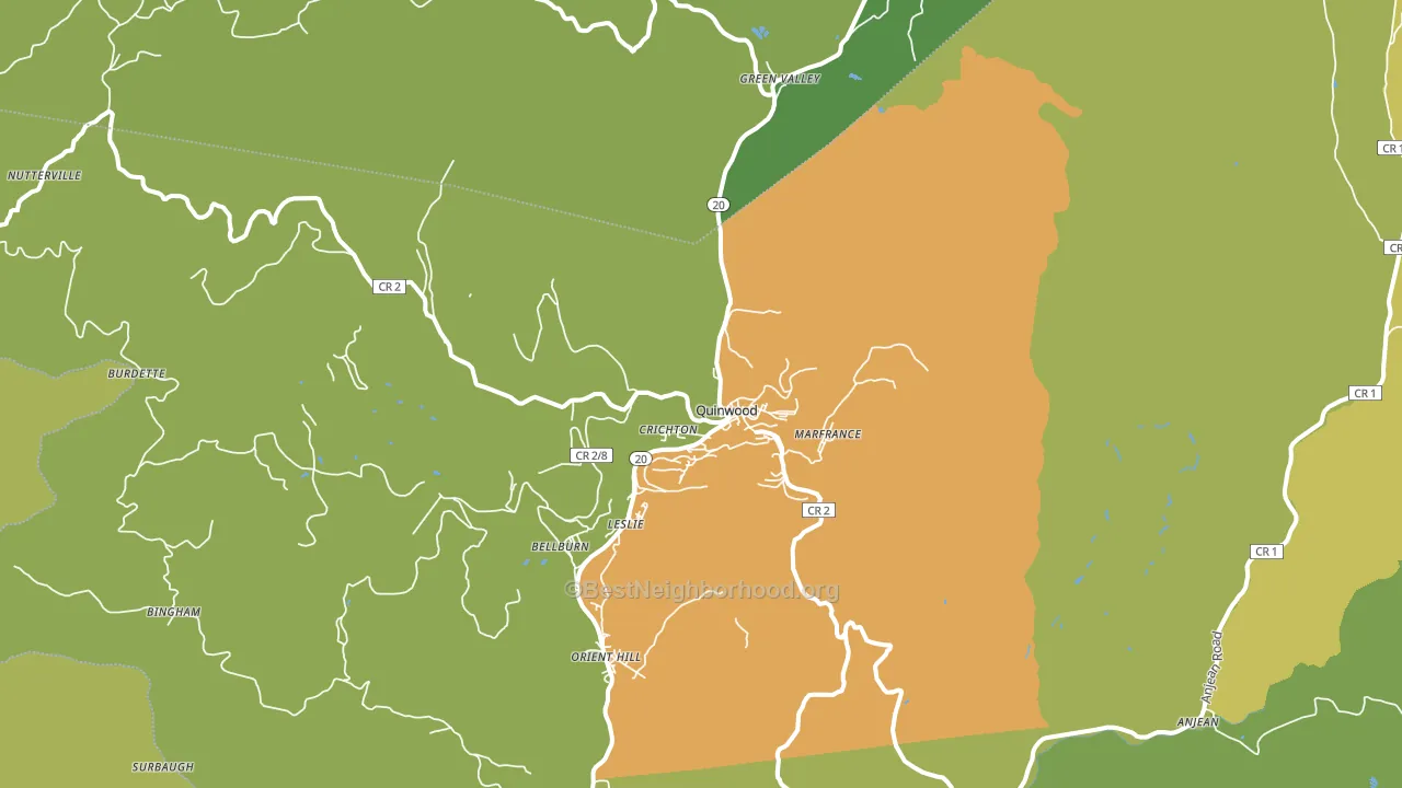 25981, WV block-group voter-turnout map