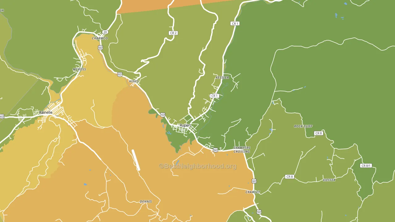 25984, WV block-group voter-turnout map