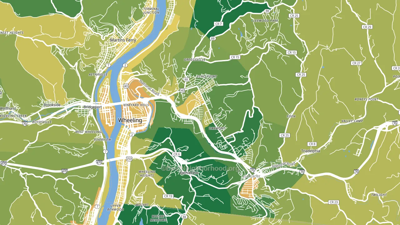 26003, WV block-group voter-turnout map