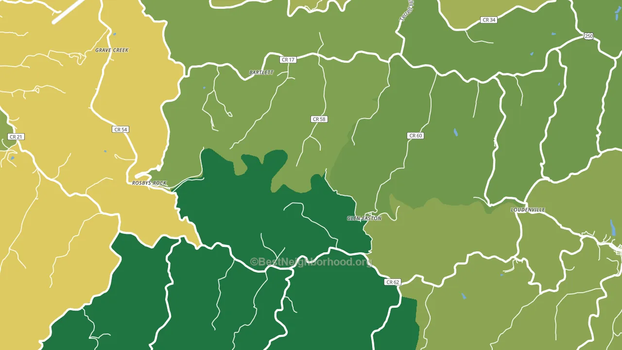 26039, WV block-group voter-turnout map