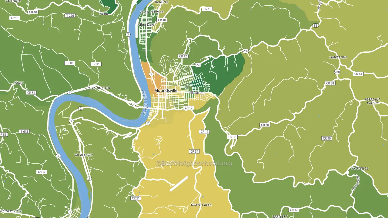 26041, WV block-group voter-turnout map