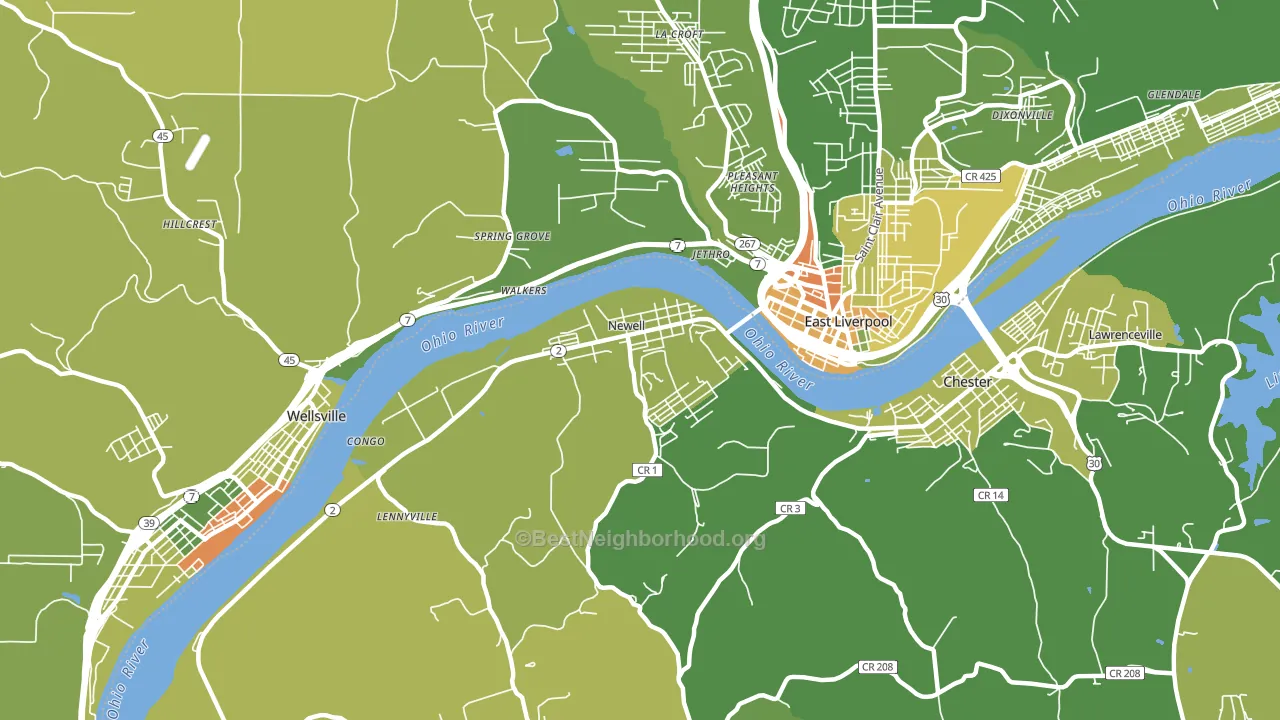 26050, WV block-group voter-turnout map