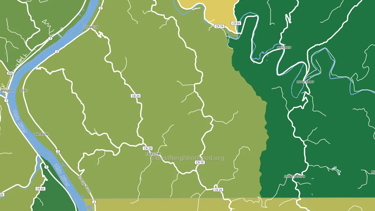 26055, WV block-group voter-turnout map