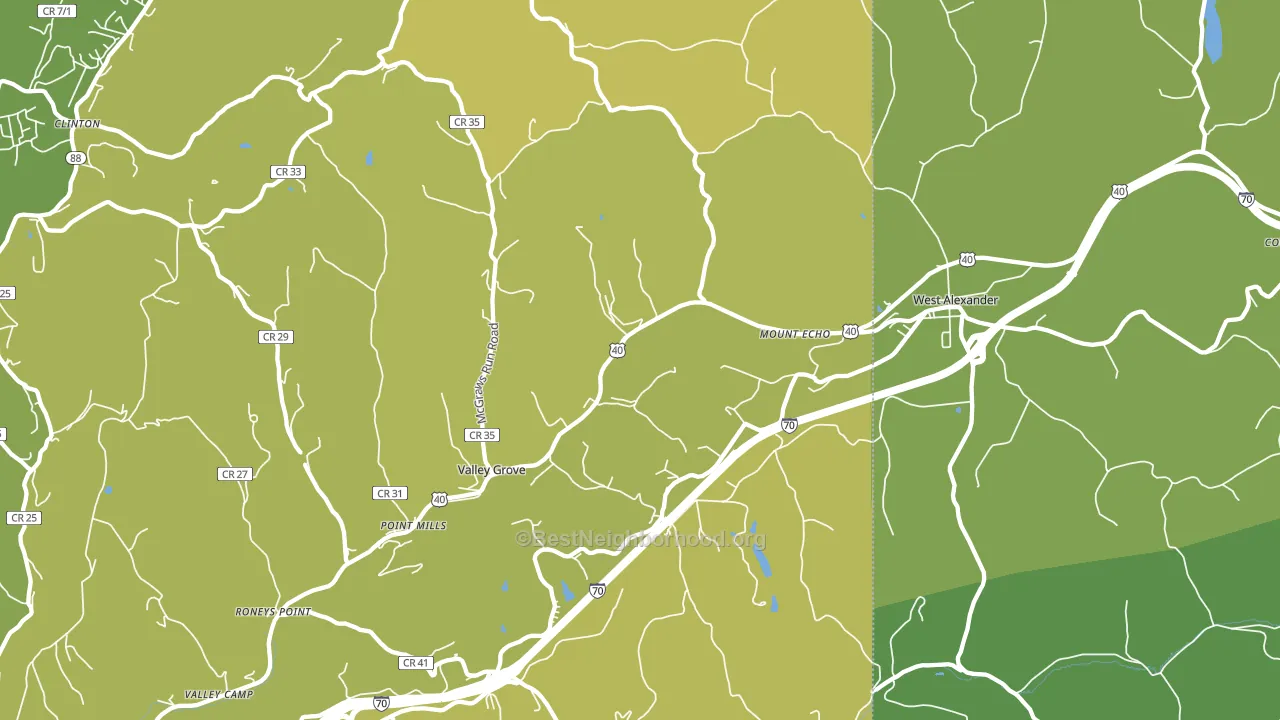26060, WV block-group voter-turnout map