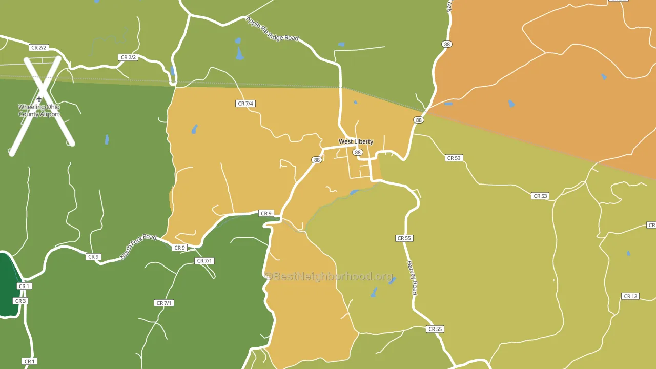 26074, WV block-group voter-turnout map