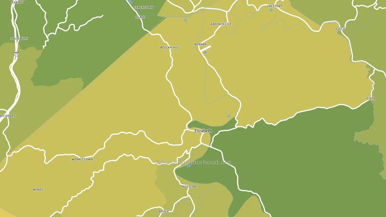 26143, WV block-group voter-turnout map