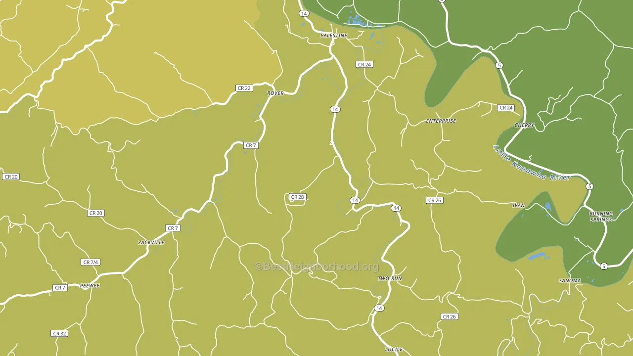 26160, WV block-group voter-turnout map
