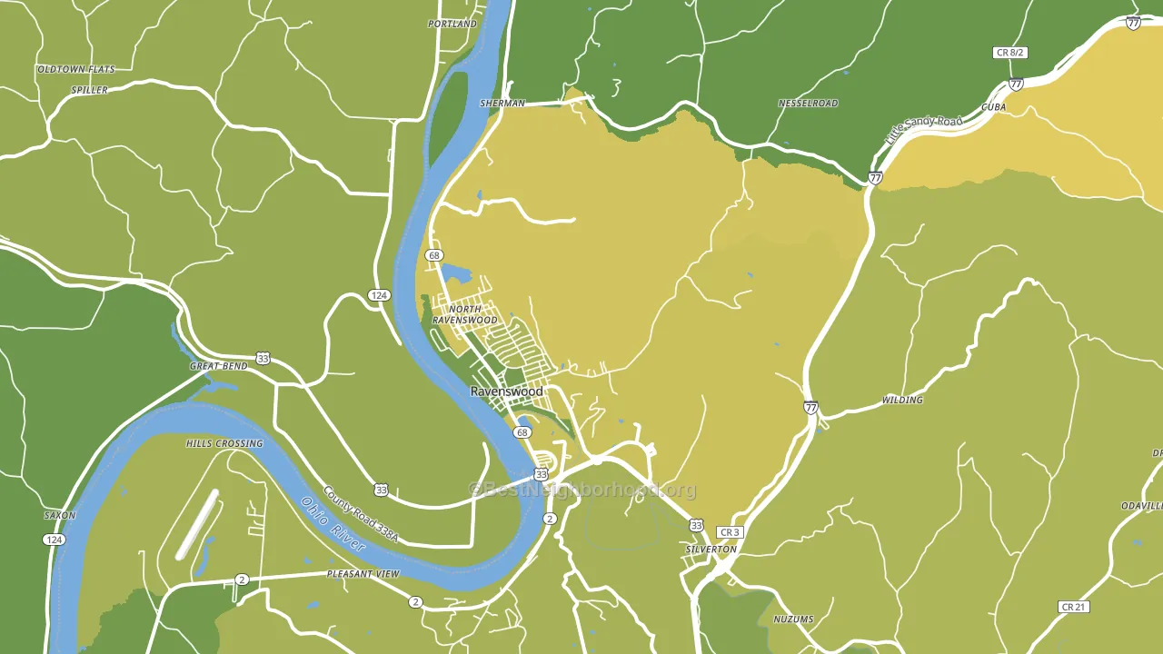 26164, WV block-group voter-turnout map