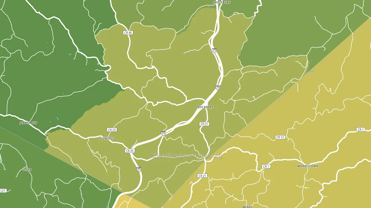 26169, WV block-group voter-turnout map