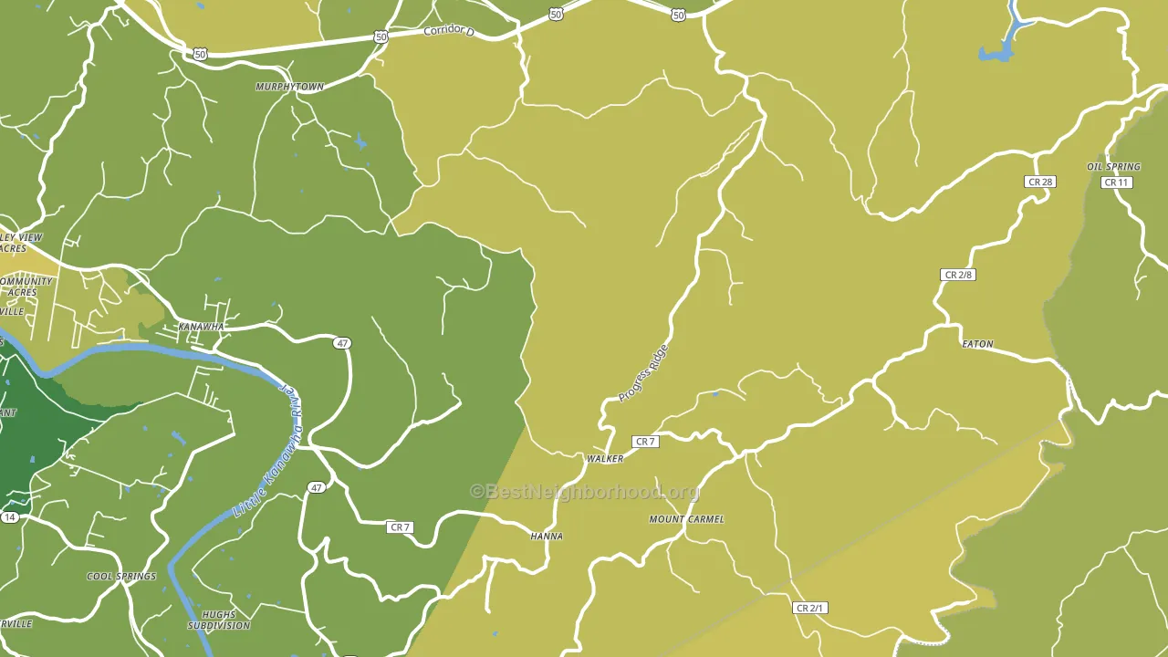 26180, WV block-group voter-turnout map