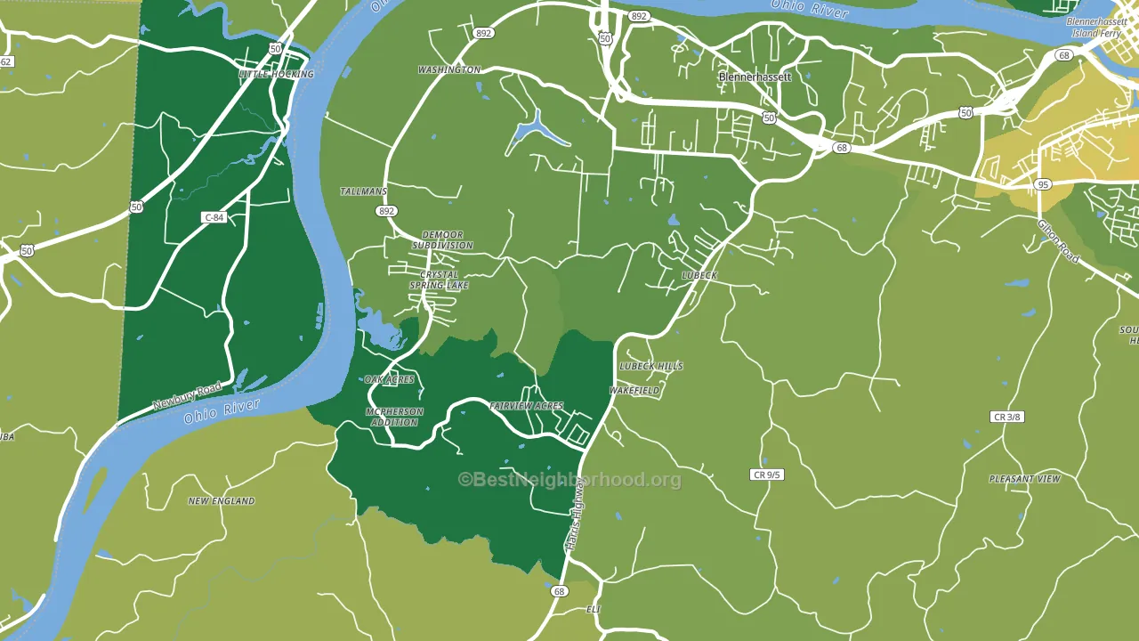 26181, WV block-group voter-turnout map