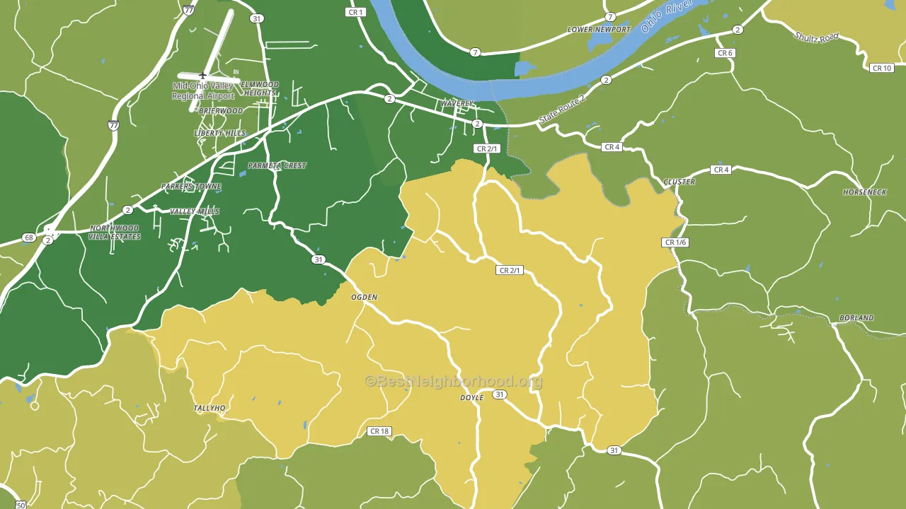 26184, WV block-group voter-turnout map