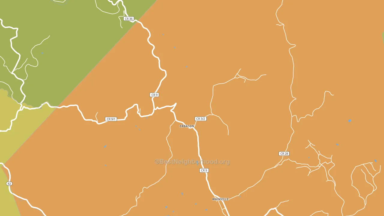26203, WV block-group voter-turnout map