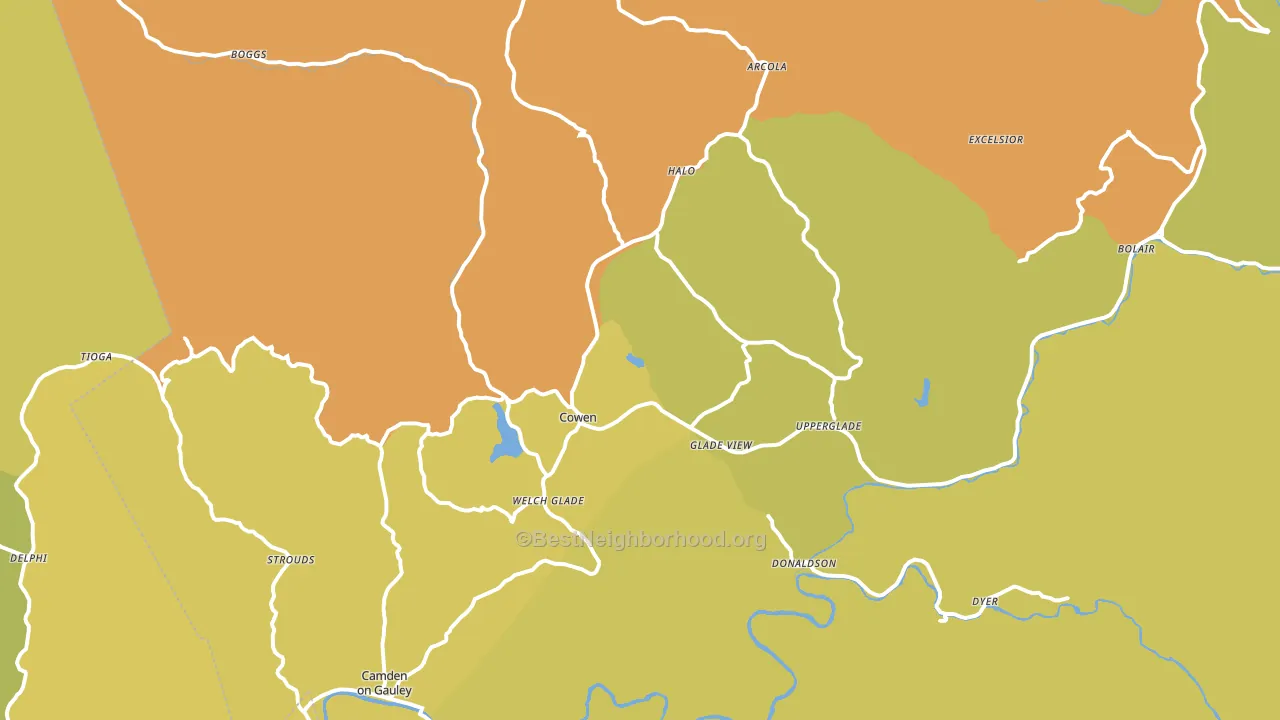 26206, WV block-group voter-turnout map