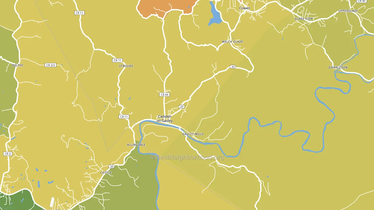26208, WV block-group voter-turnout map
