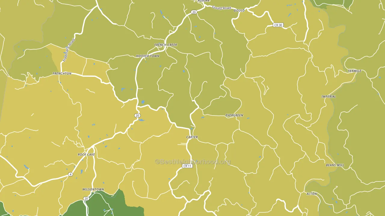 26218, WV block-group voter-turnout map