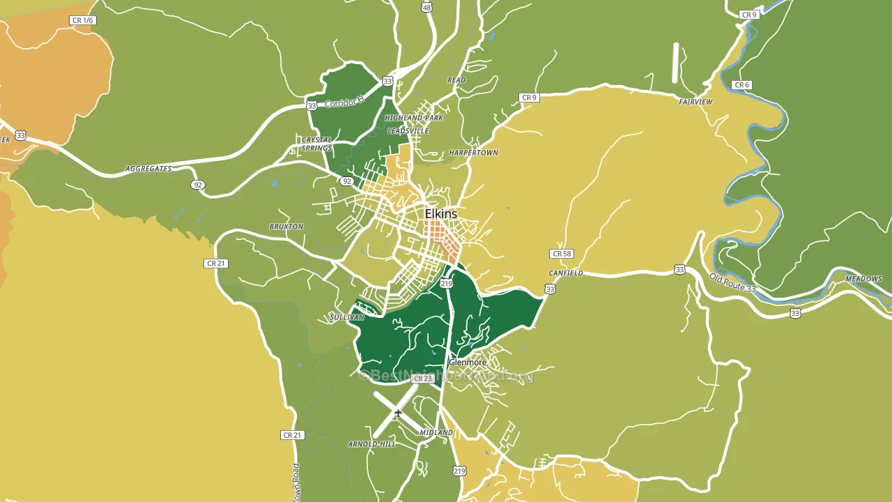 26241, WV block-group voter-turnout map
