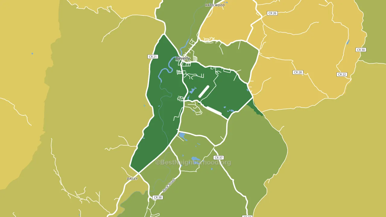 26253, WV block-group voter-turnout map