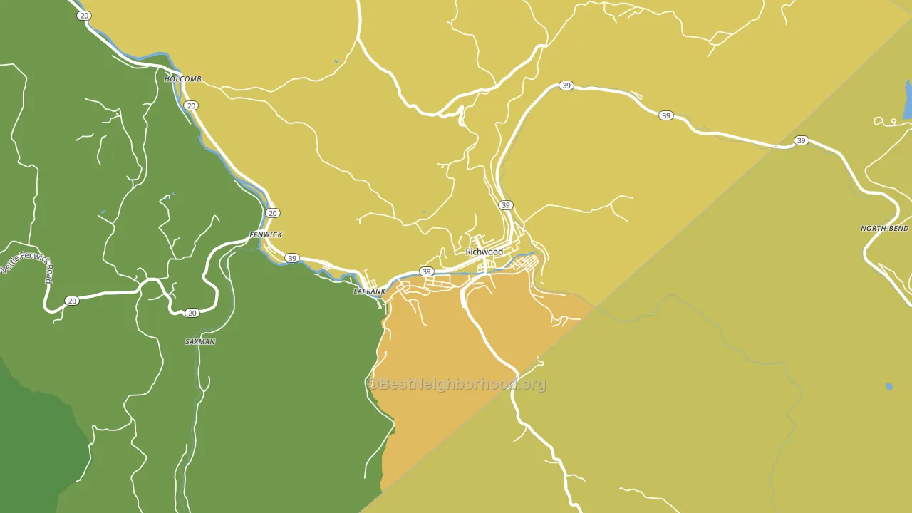 26261, WV block-group voter-turnout map