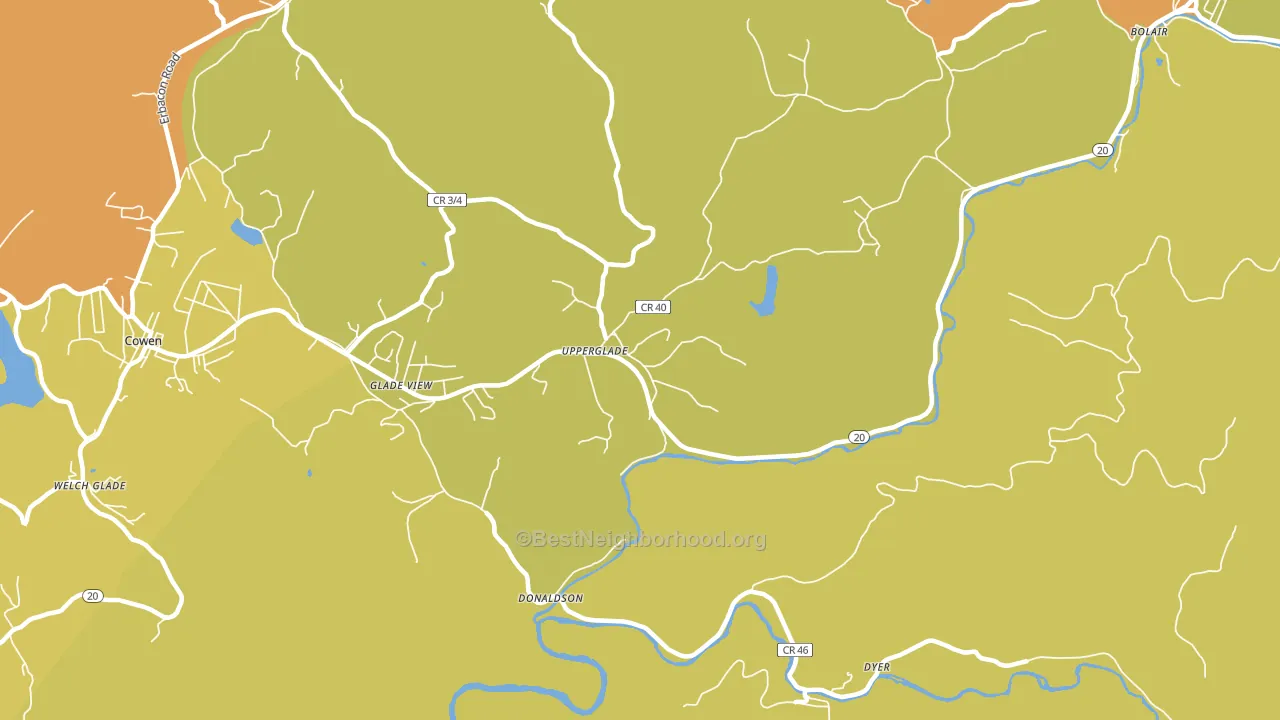 26266, WV block-group voter-turnout map