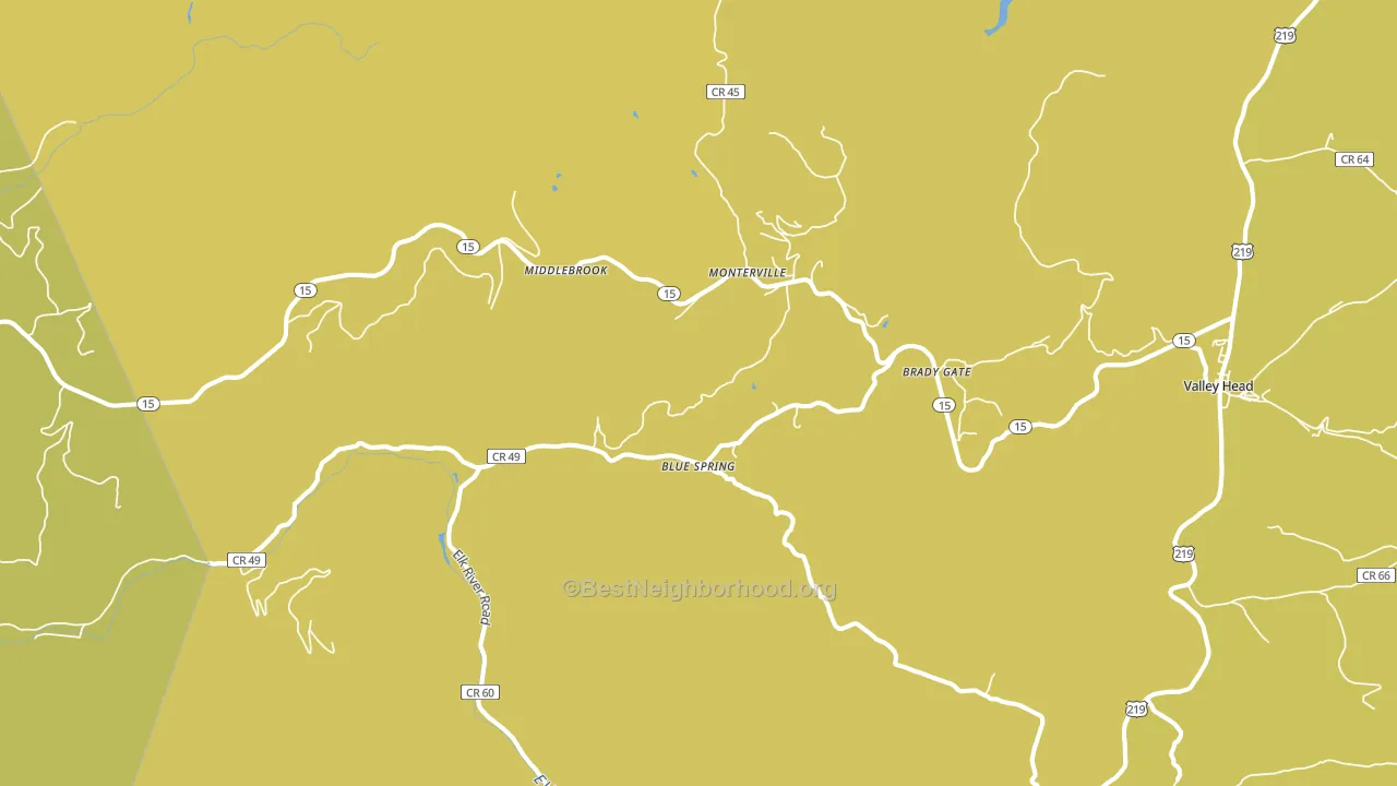 26282, WV block-group voter-turnout map