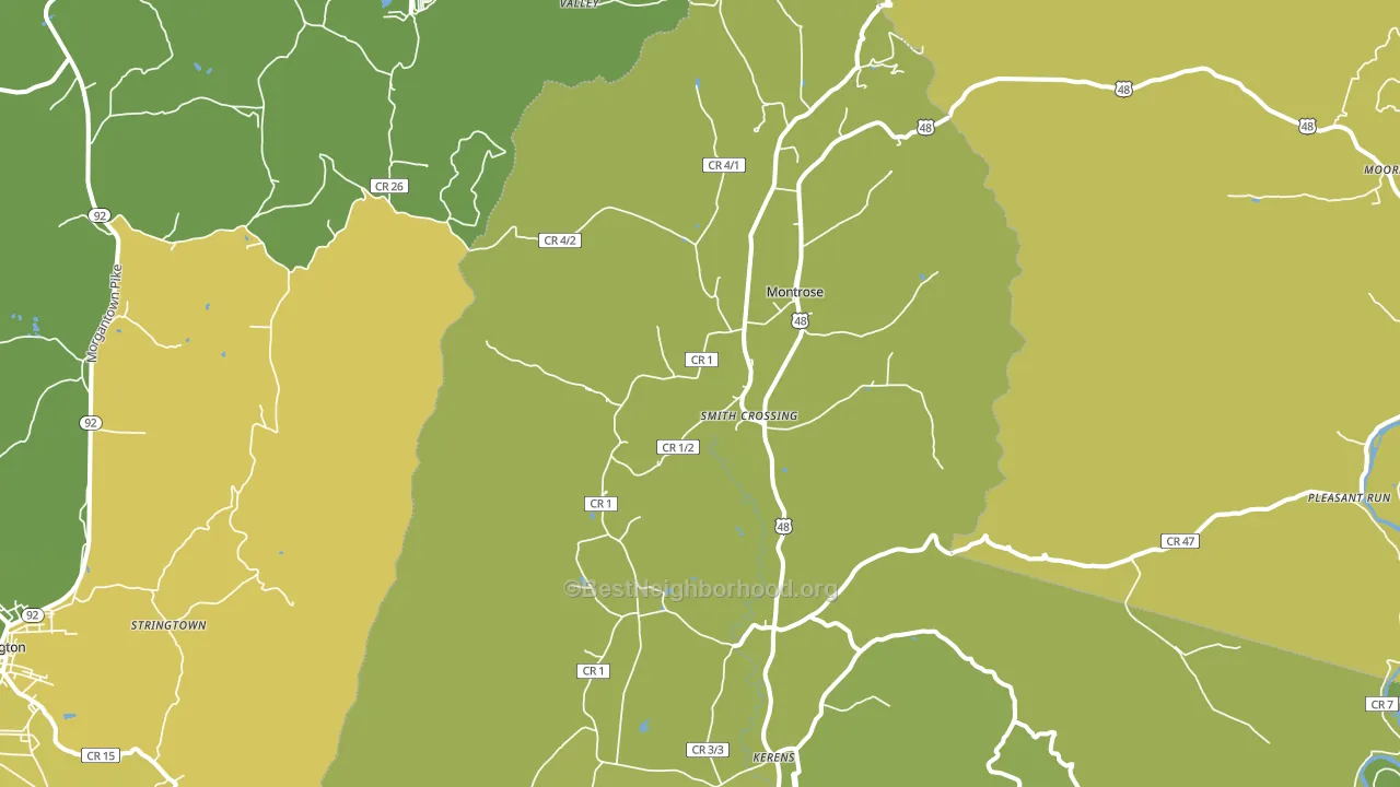 26283, WV block-group voter-turnout map