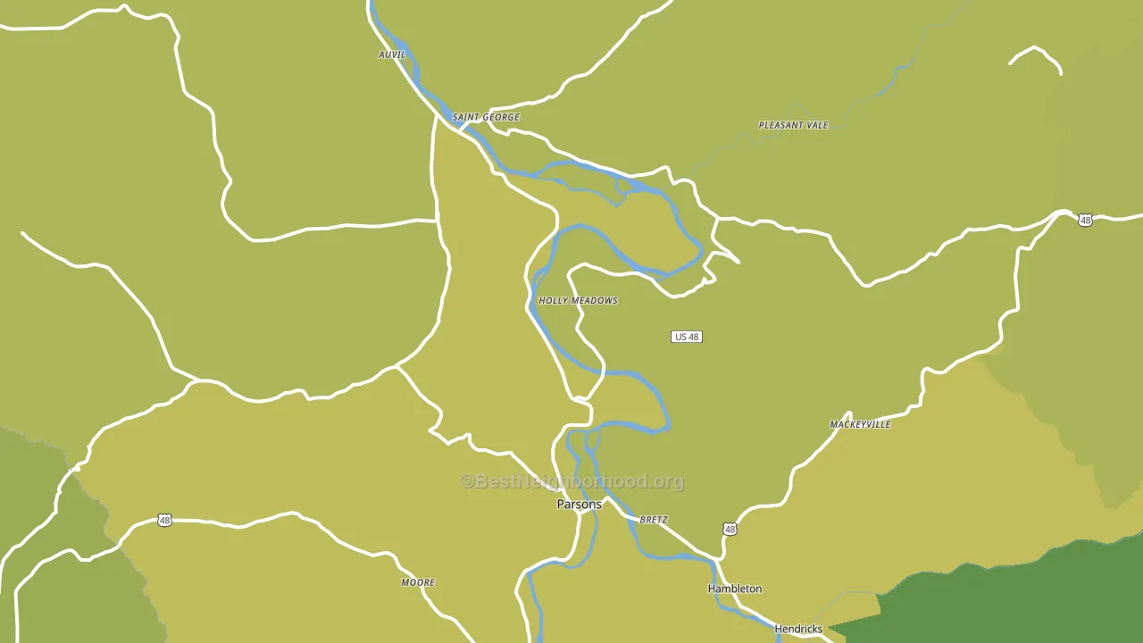 26287, WV block-group voter-turnout map