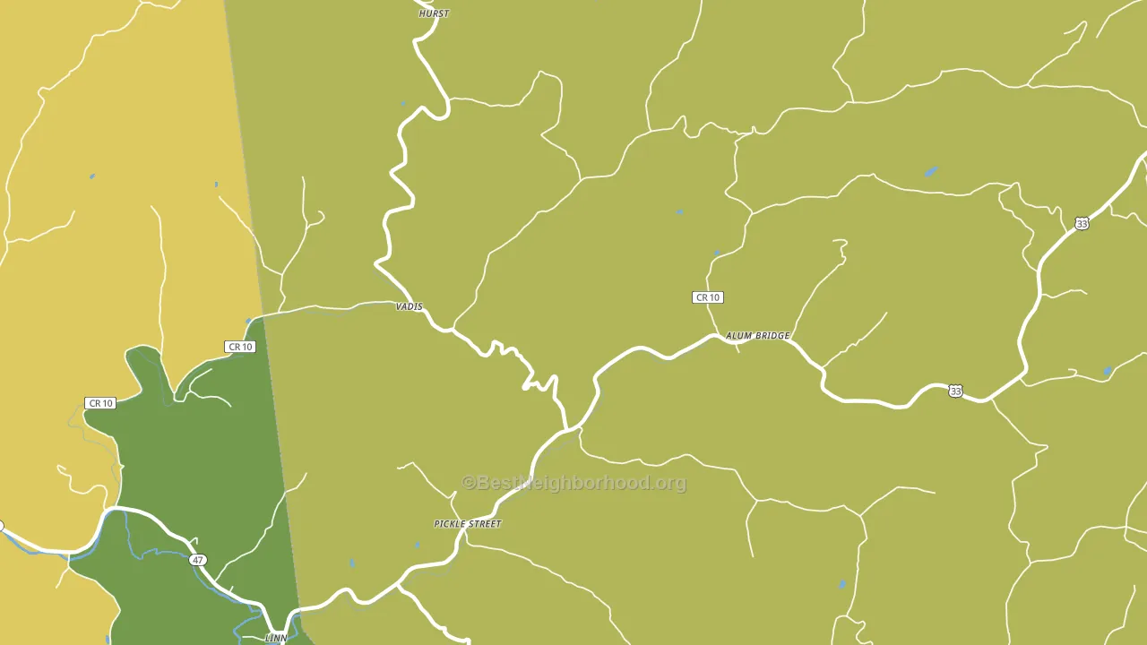 26321, WV block-group voter-turnout map