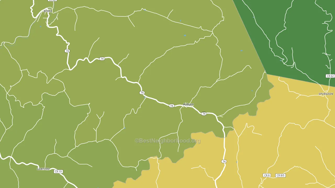 26325, WV block-group voter-turnout map