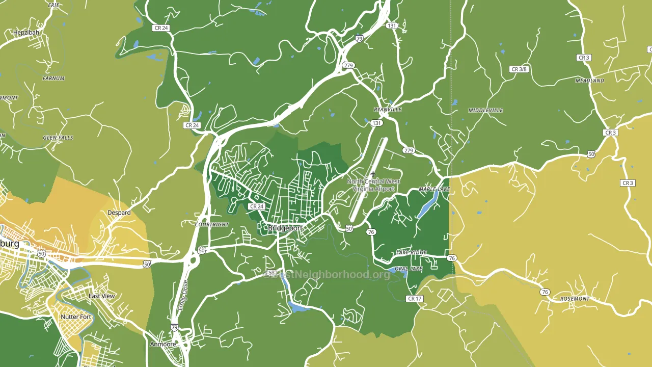 26330, WV block-group voter-turnout map