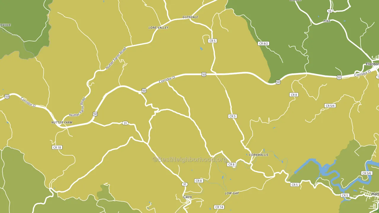 26337, WV block-group voter-turnout map