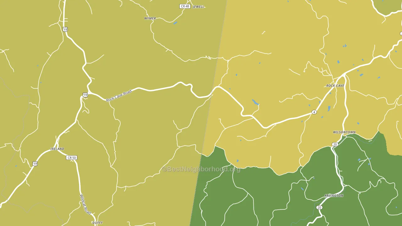26343, WV block-group voter-turnout map