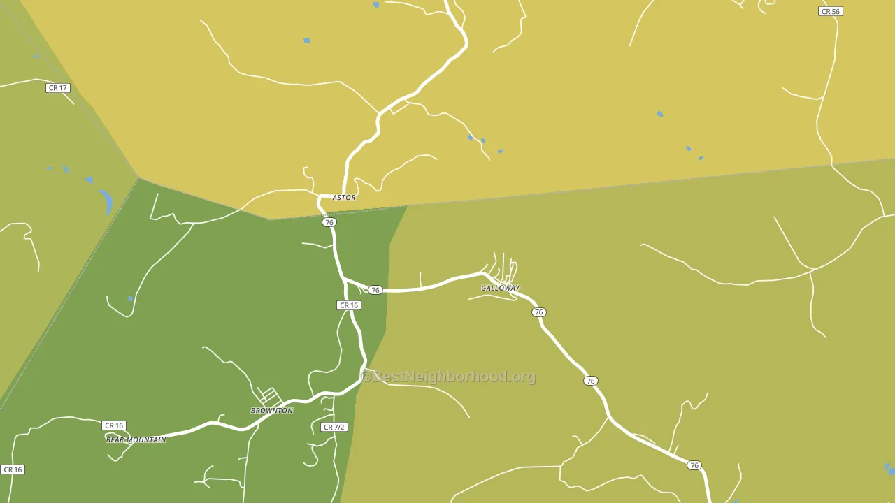 26349, WV block-group voter-turnout map