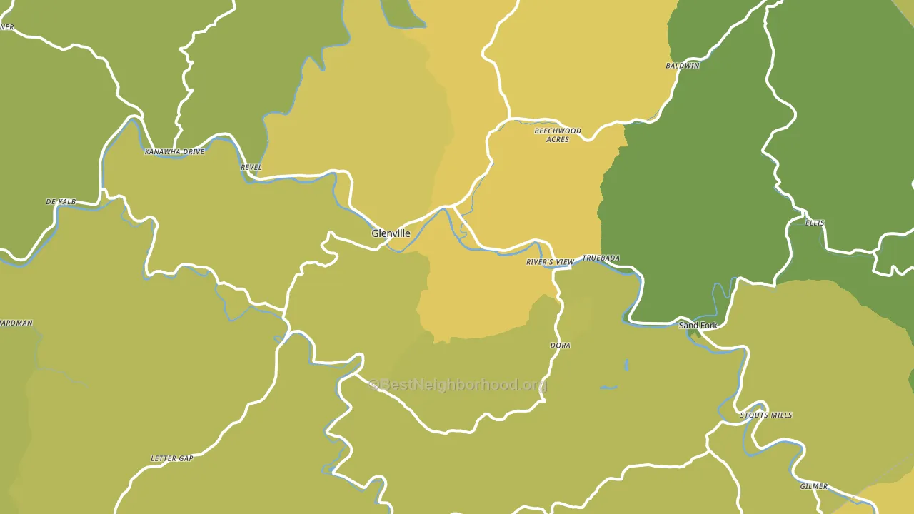 26351, WV block-group voter-turnout map