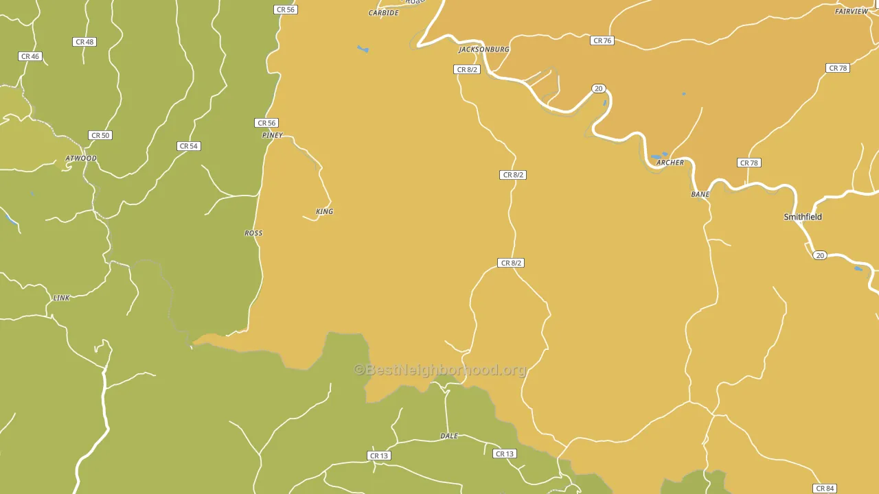 26377, WV block-group voter-turnout map