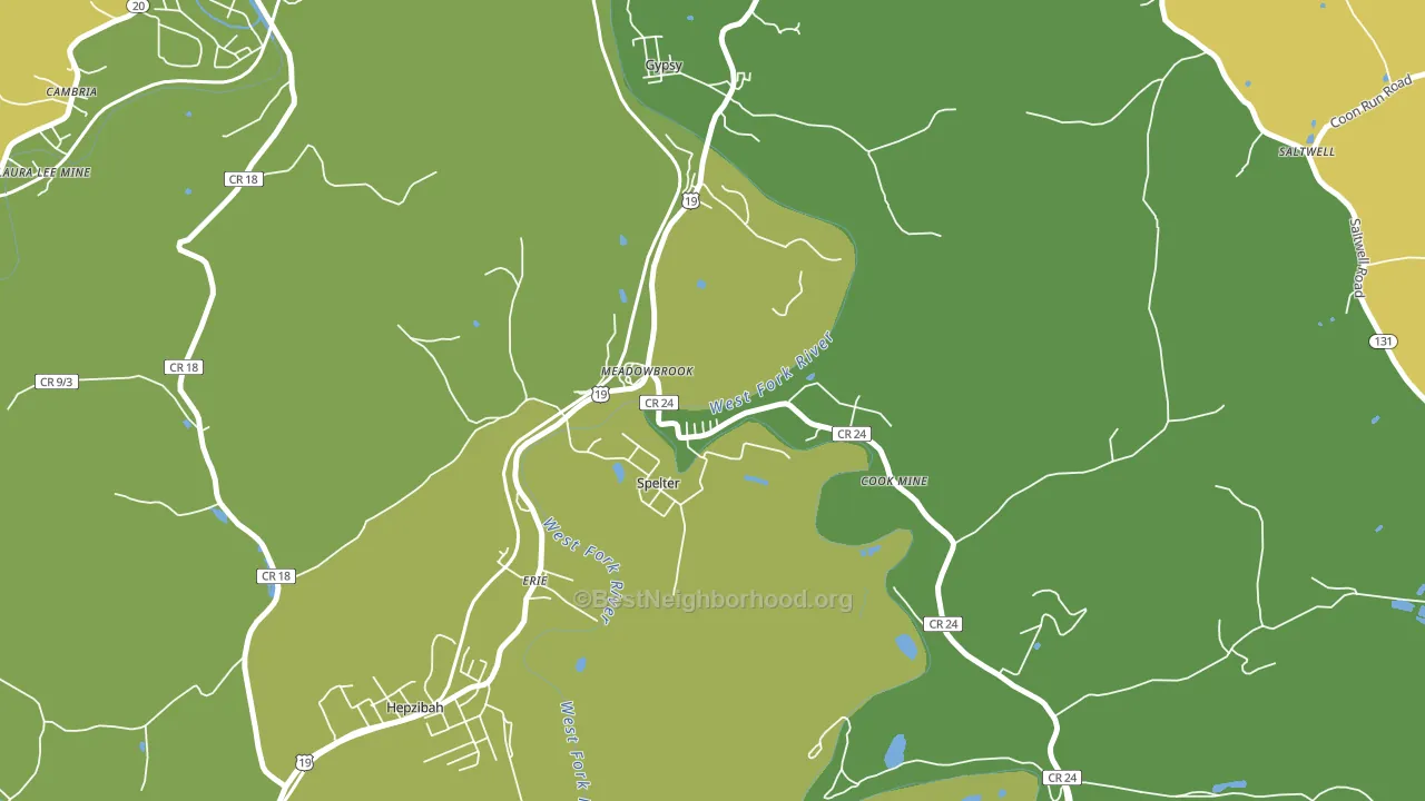 26404, WV block-group voter-turnout map