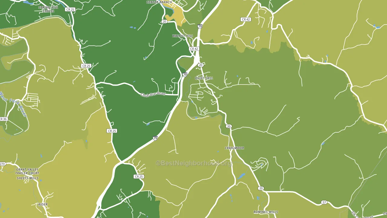 26408, WV block-group voter-turnout map