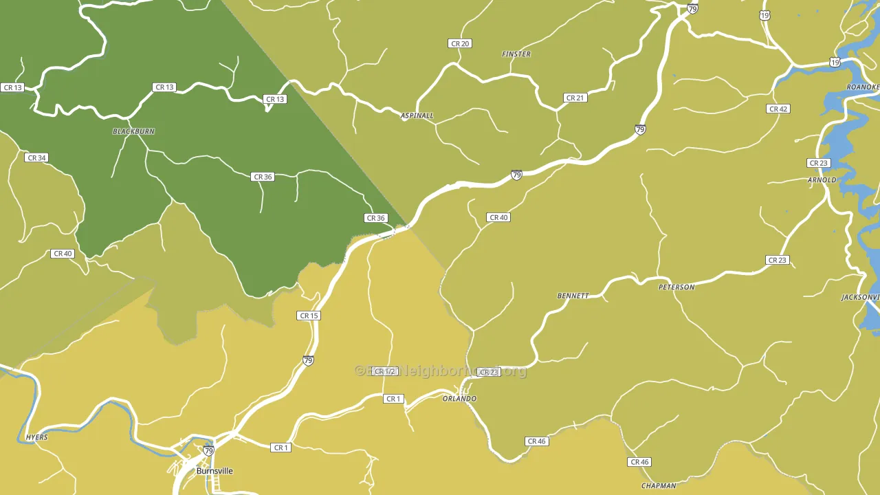 26412, WV block-group voter-turnout map