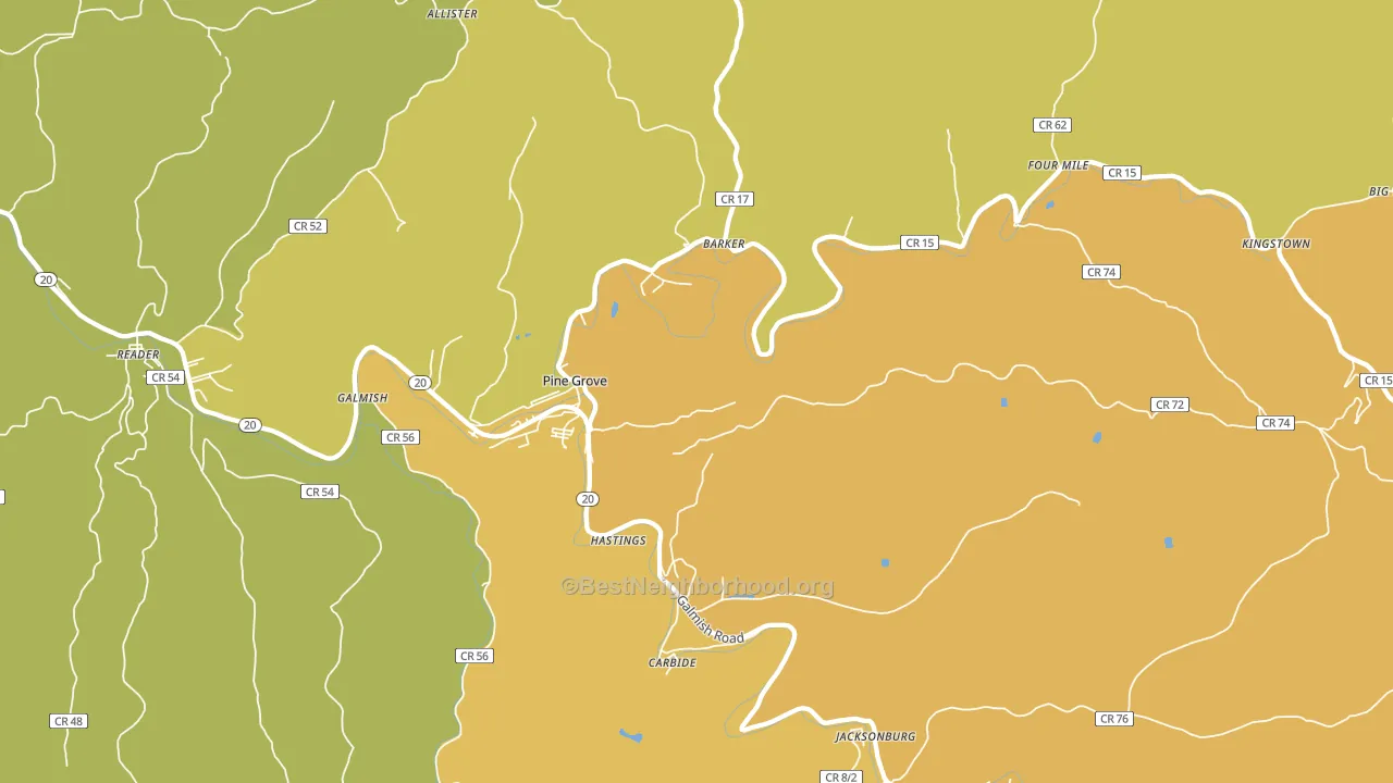26419, WV block-group voter-turnout map
