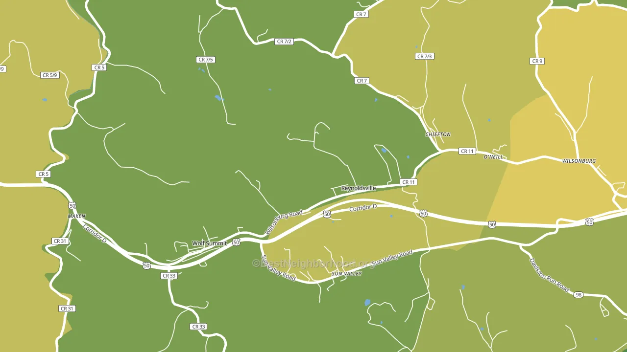 26422, WV block-group voter-turnout map