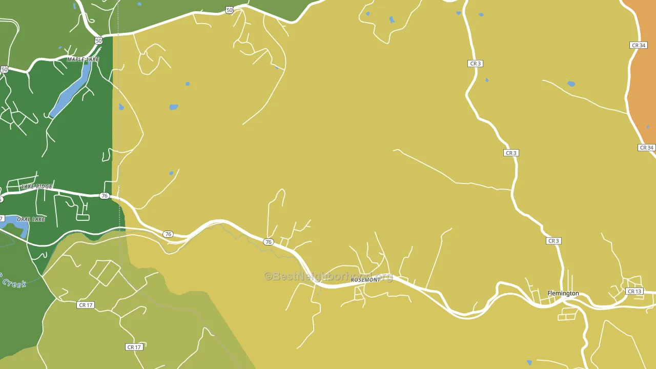 26424, WV block-group voter-turnout map