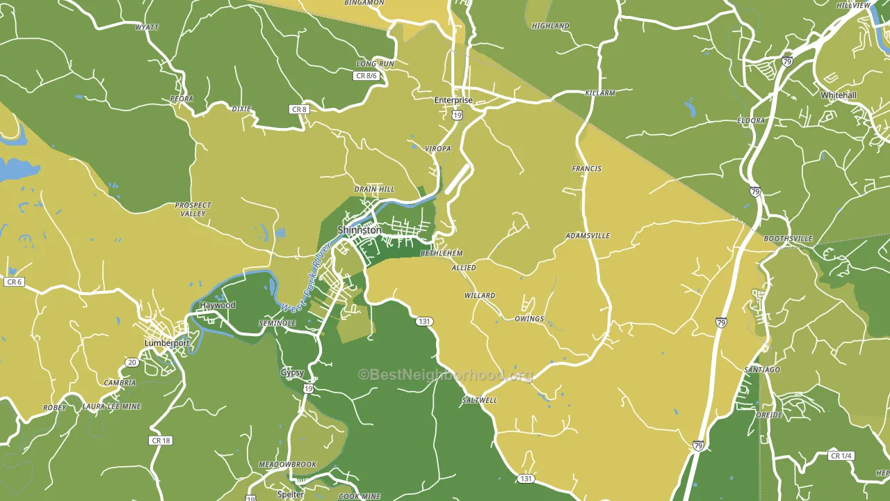 26431, WV block-group voter-turnout map
