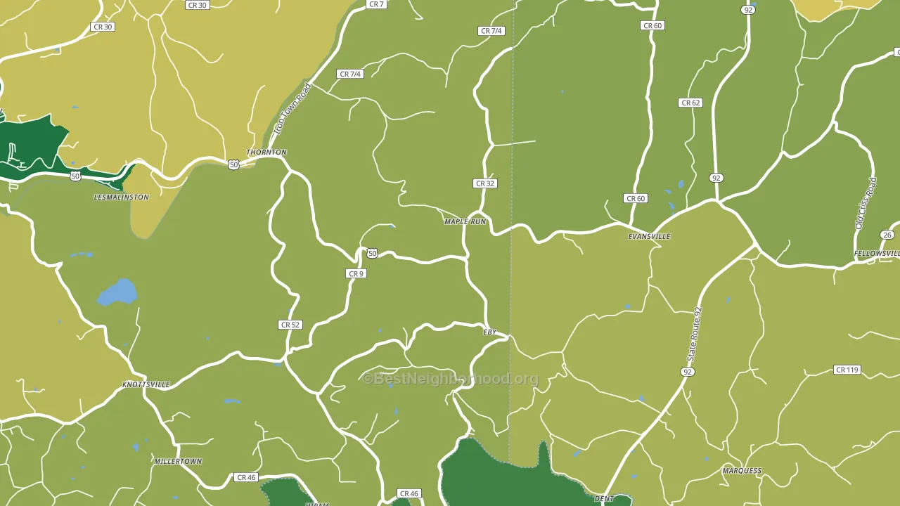 26440, WV block-group voter-turnout map