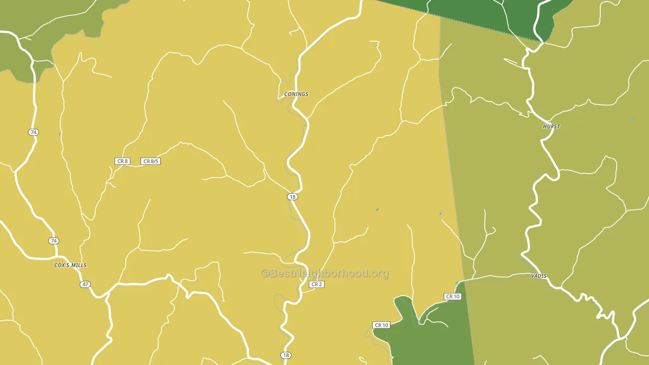 26443, WV block-group voter-turnout map
