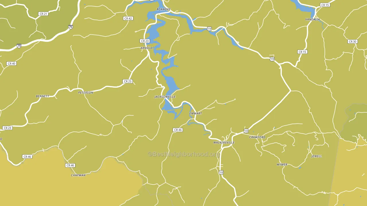 26447, WV block-group voter-turnout map