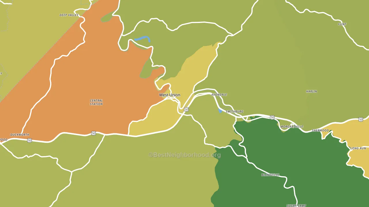 26456, WV block-group voter-turnout map