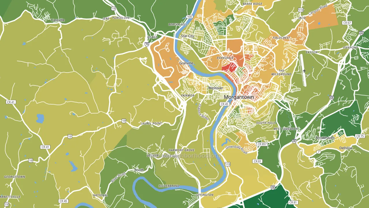 26501, WV block-group voter-turnout map