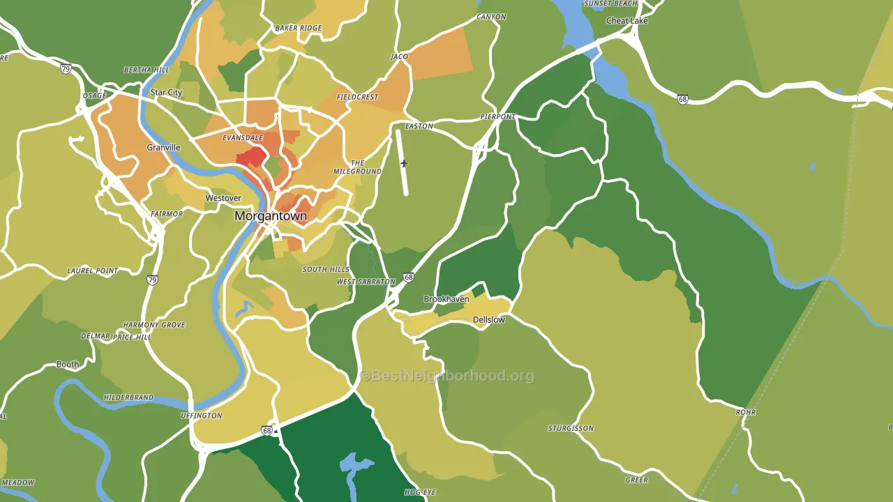26508, WV block-group voter-turnout map
