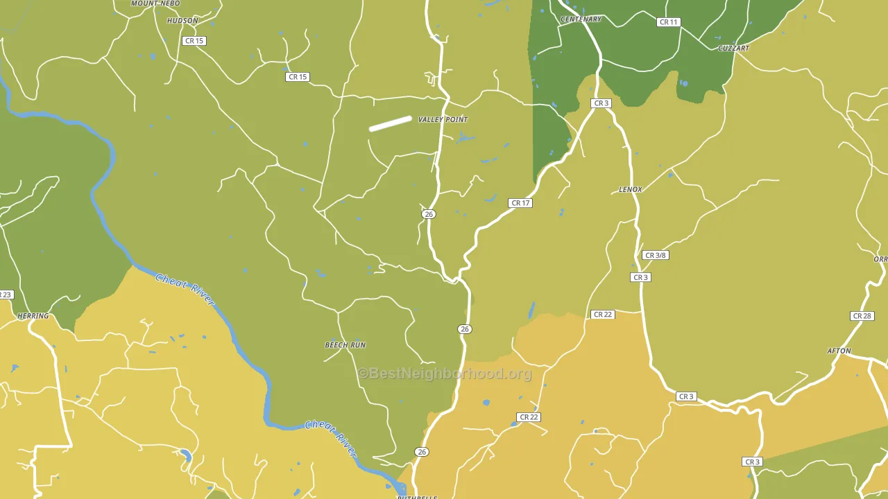 26519, WV block-group voter-turnout map